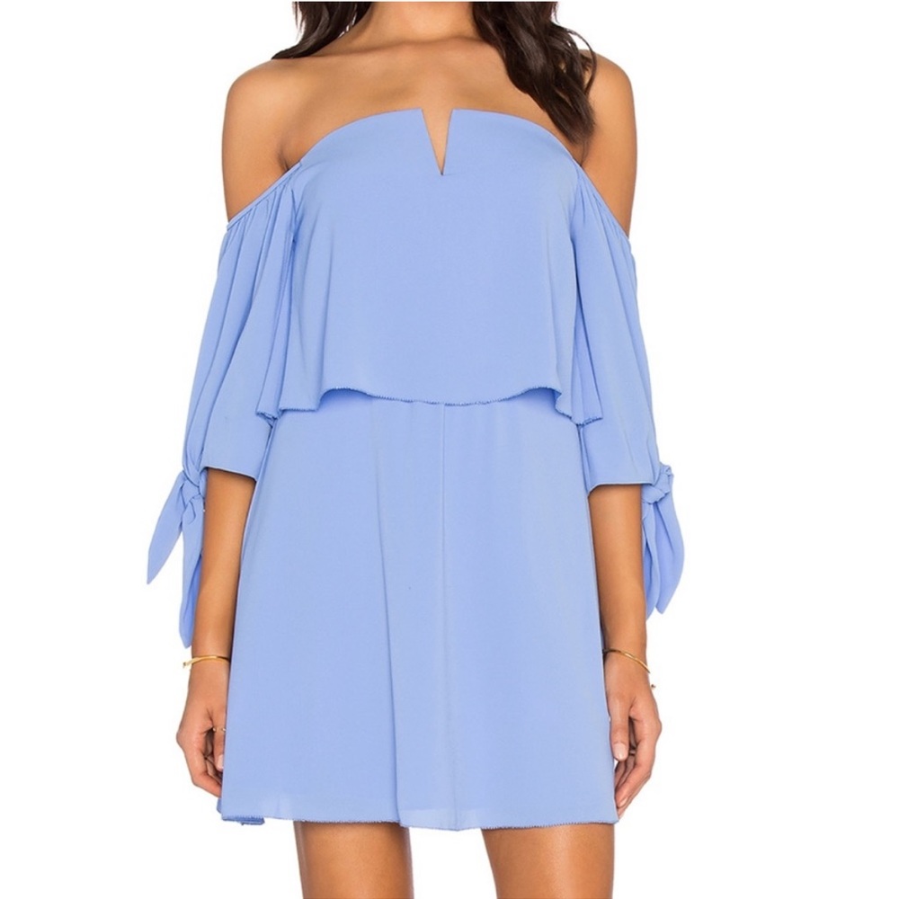 SAYLOR Alli Blue Off-the-Shoulders Dress S